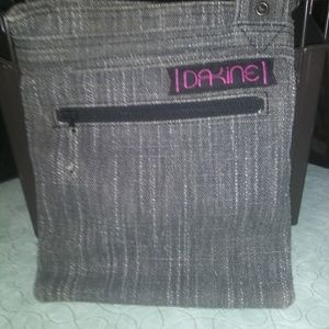 Cross body black denim bag
